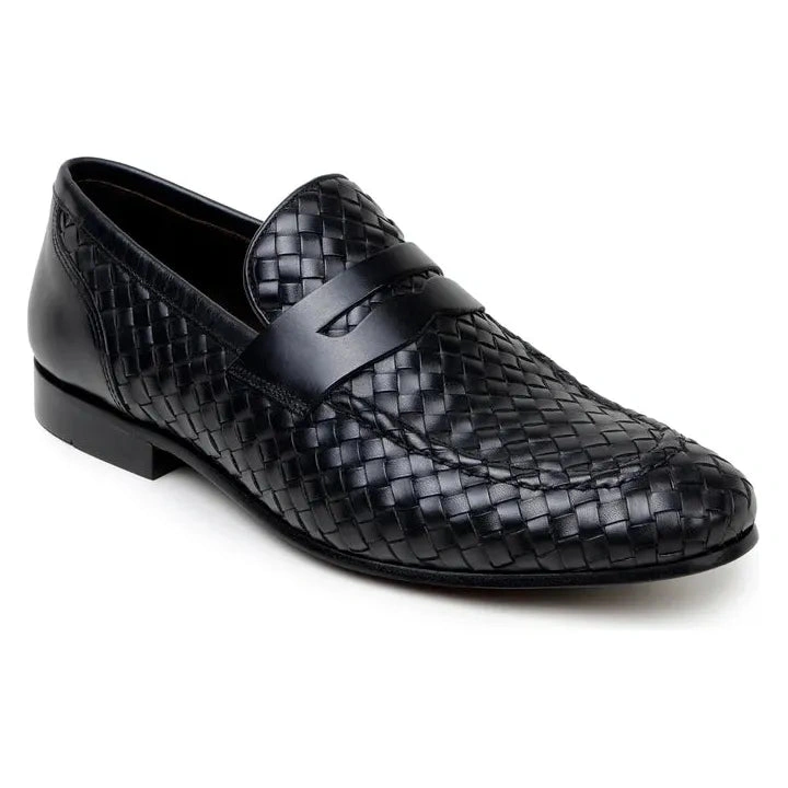 Belvedere Luca: Musta nahkainen penny-loafer, tyylikäs ja ajaton italialainen kenkä - osta heti, lumoudu!
