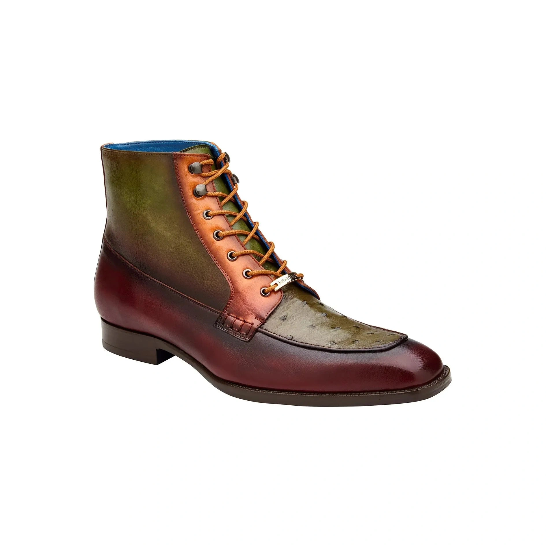 Belvedere Greco – Italian Leather Boots: Luxurious Burgundy Quill Boots.